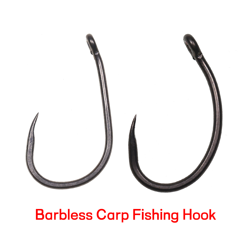 Fishing Hook Assortment - 50 stuks matte zwarte karperhaken zonder