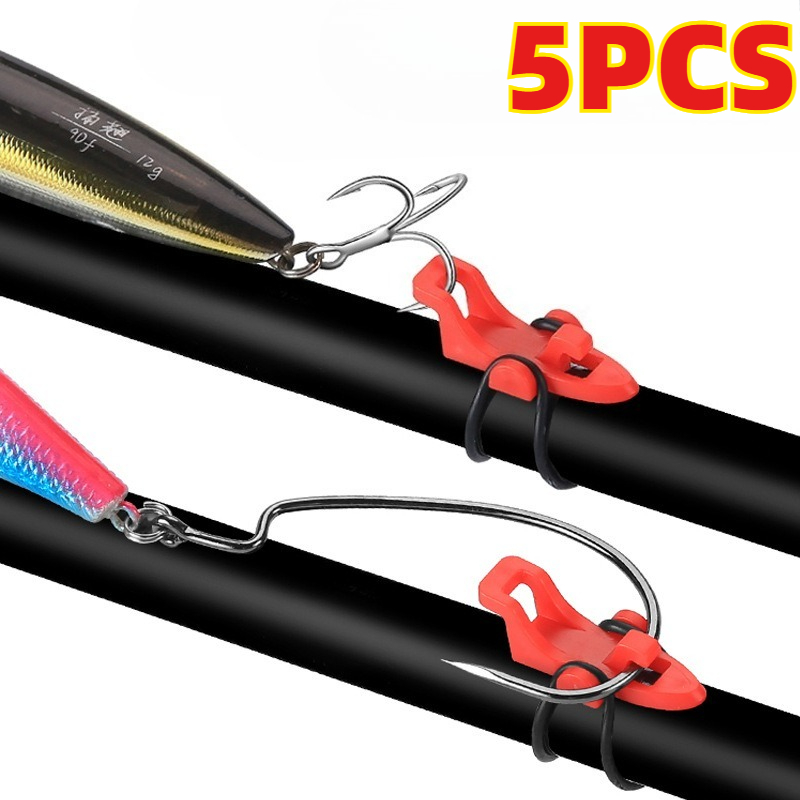 Fishing Hook Jig - 5 stks Hengel Pole Hook Keeper