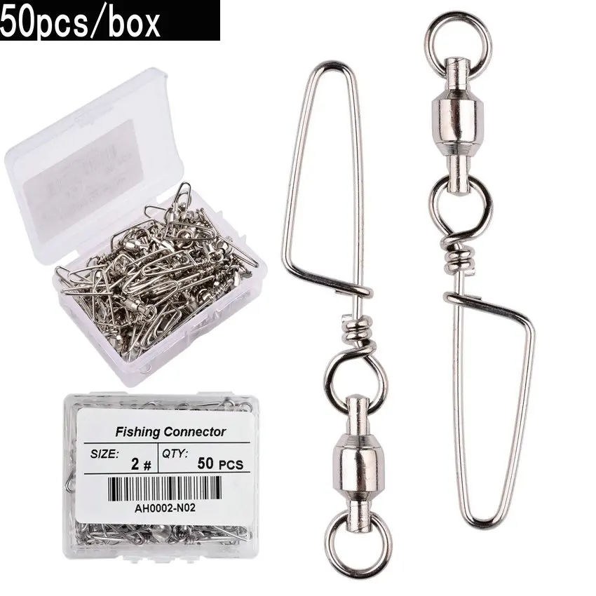 Fishing Hook Box - 50 stuks viskogellager wartel met Coastlock