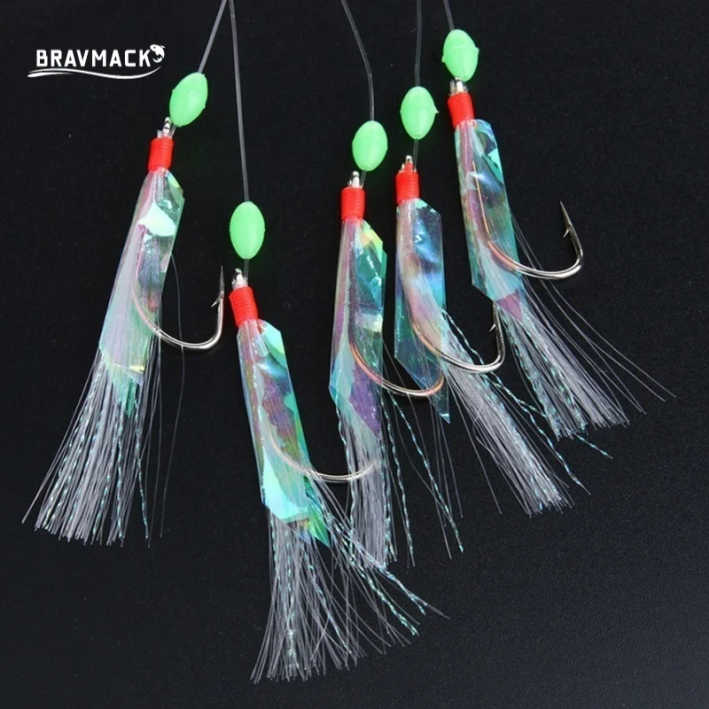 Fishing Hook Assortment - 5 stks/set Multi-color Zachte Silverskin Vissen