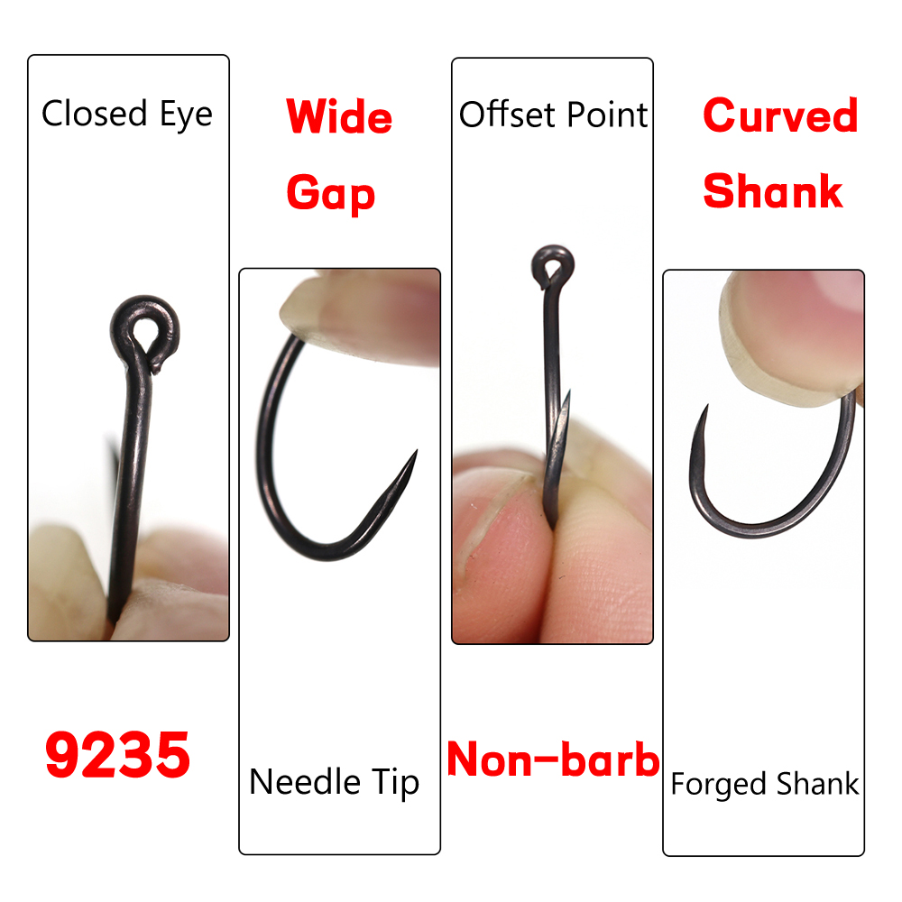 50 stuks matte zwarte karperha - Fishing Hook Assortment recensie en prijs