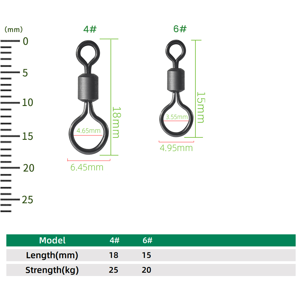 100 Stuks Karpervissen Swivel  - Fishing Hook Size recensie en prijs