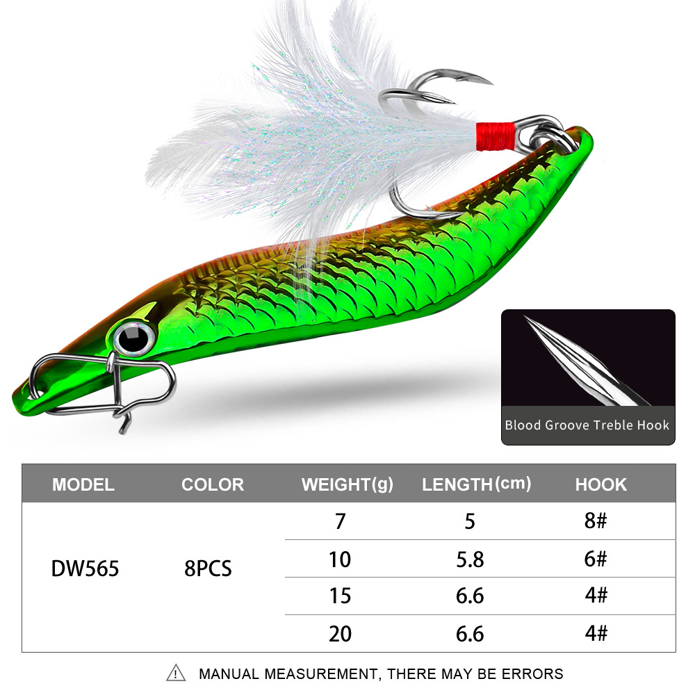 1Pcs Pailletten Imitatie Aas S - Fishing Hook Jig recensie en prijs
