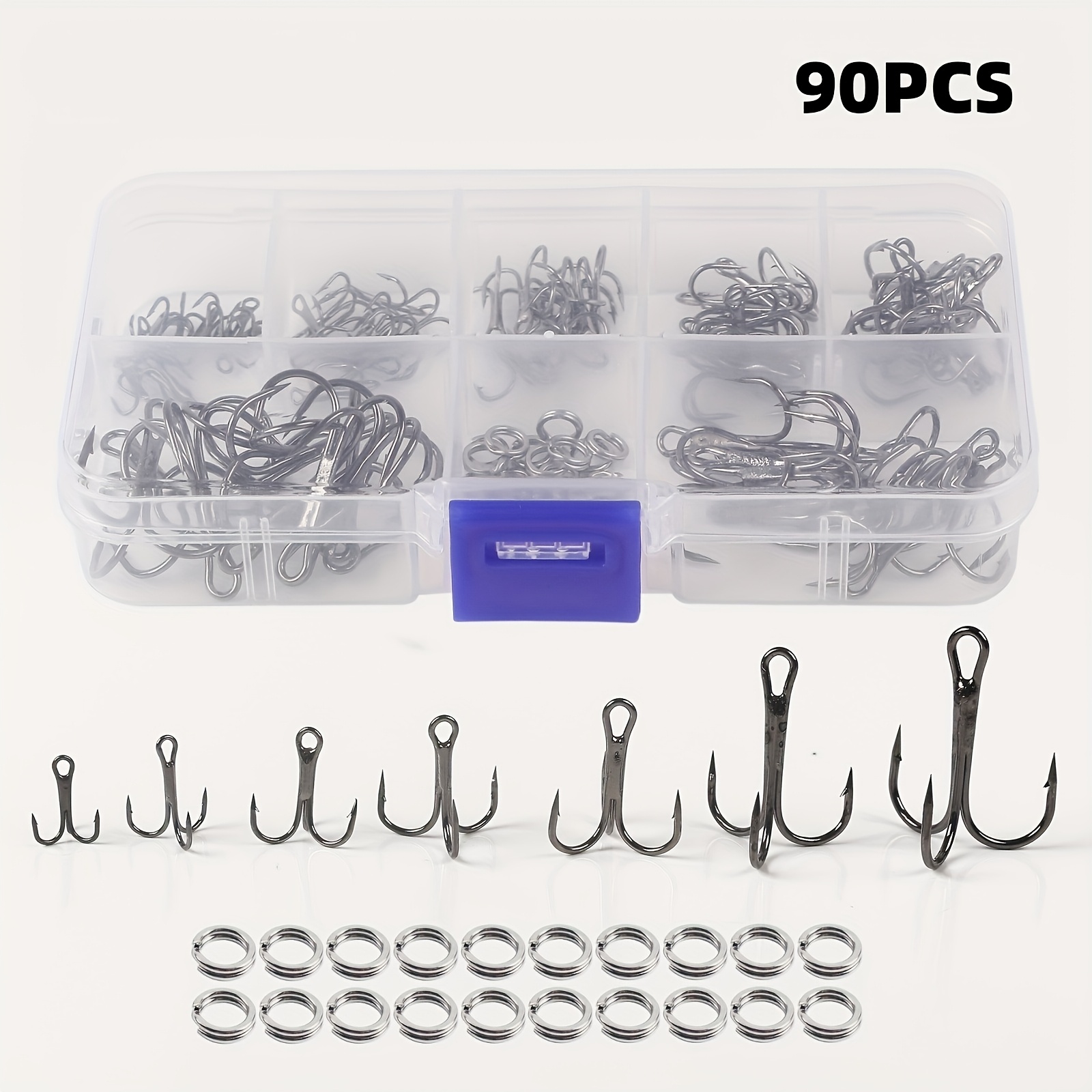 90 stuks/set De triple-hook ki - Fishing Hook Assortment recensie en prijs